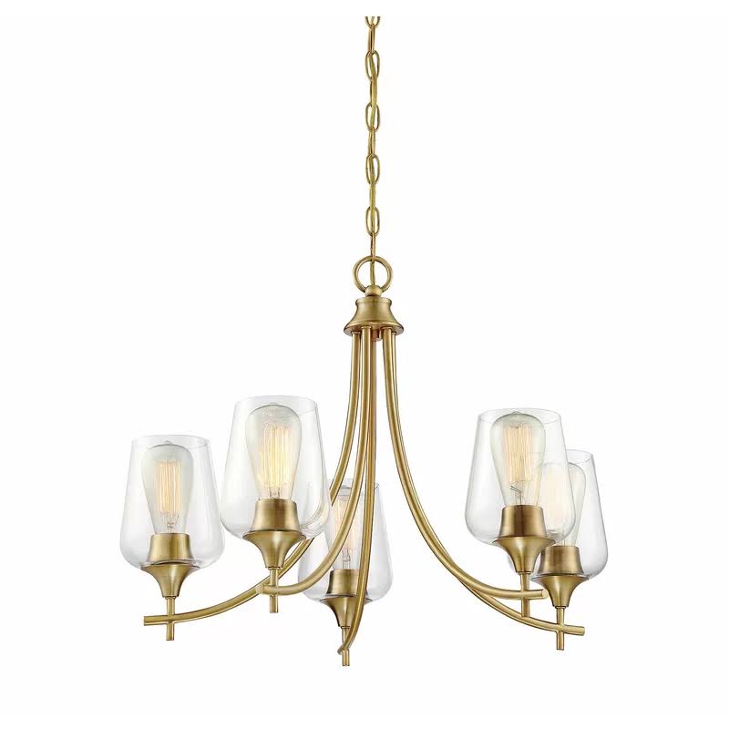 Keener 5-Light Shaded Classic/traditional Chandelier Finish: Black