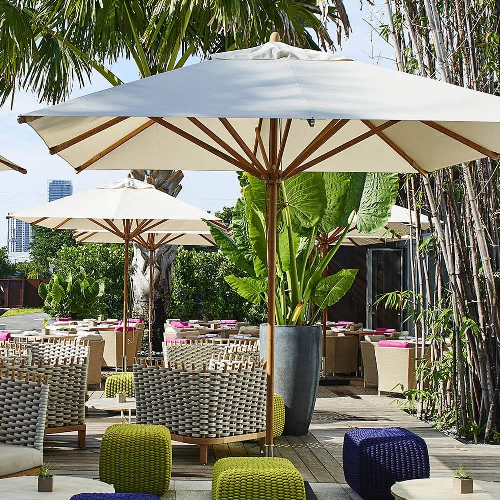 Bambrella Levante Rectangle Bamboo Umbrellas