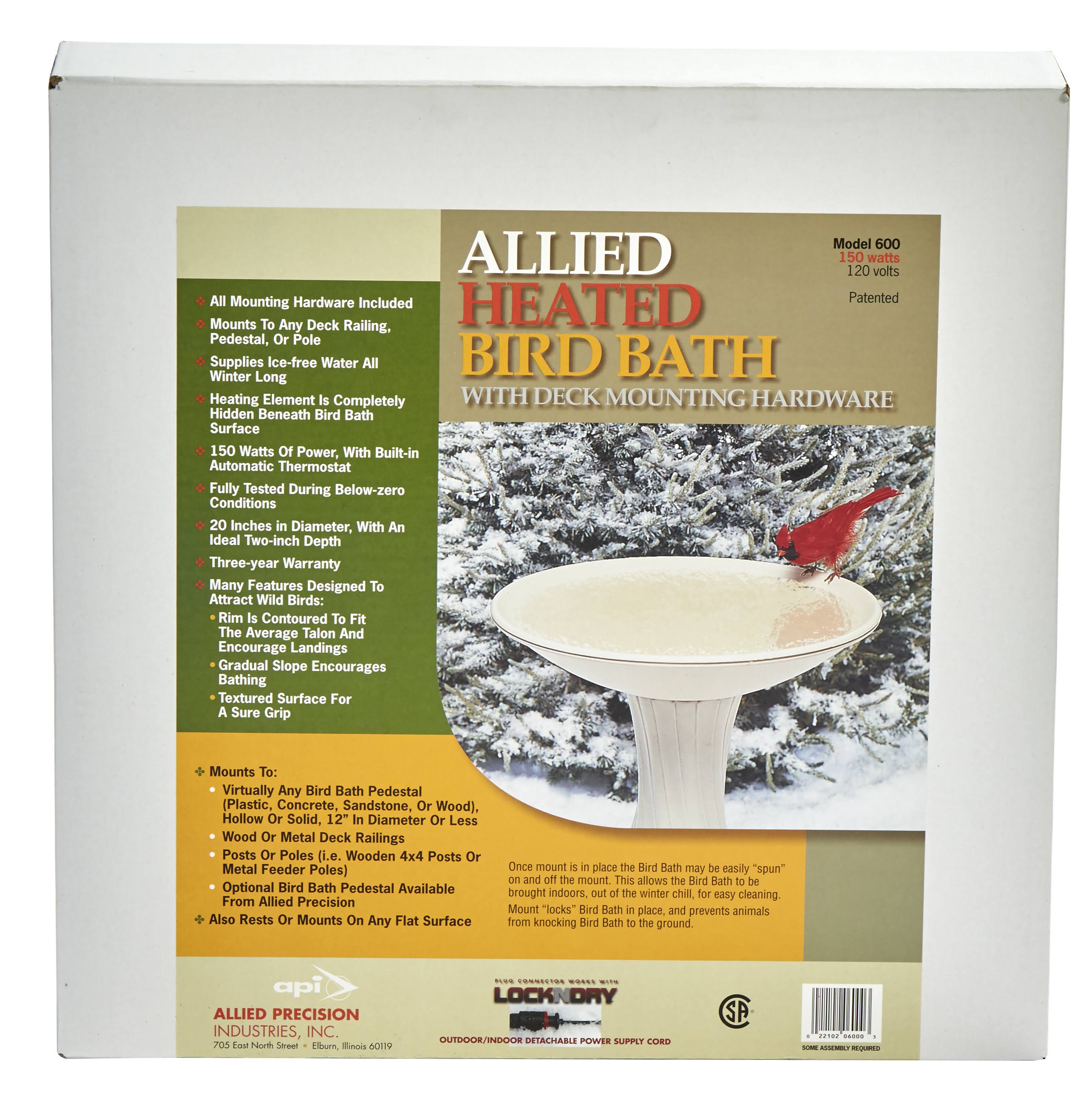 20x22 Heated Bird Bath