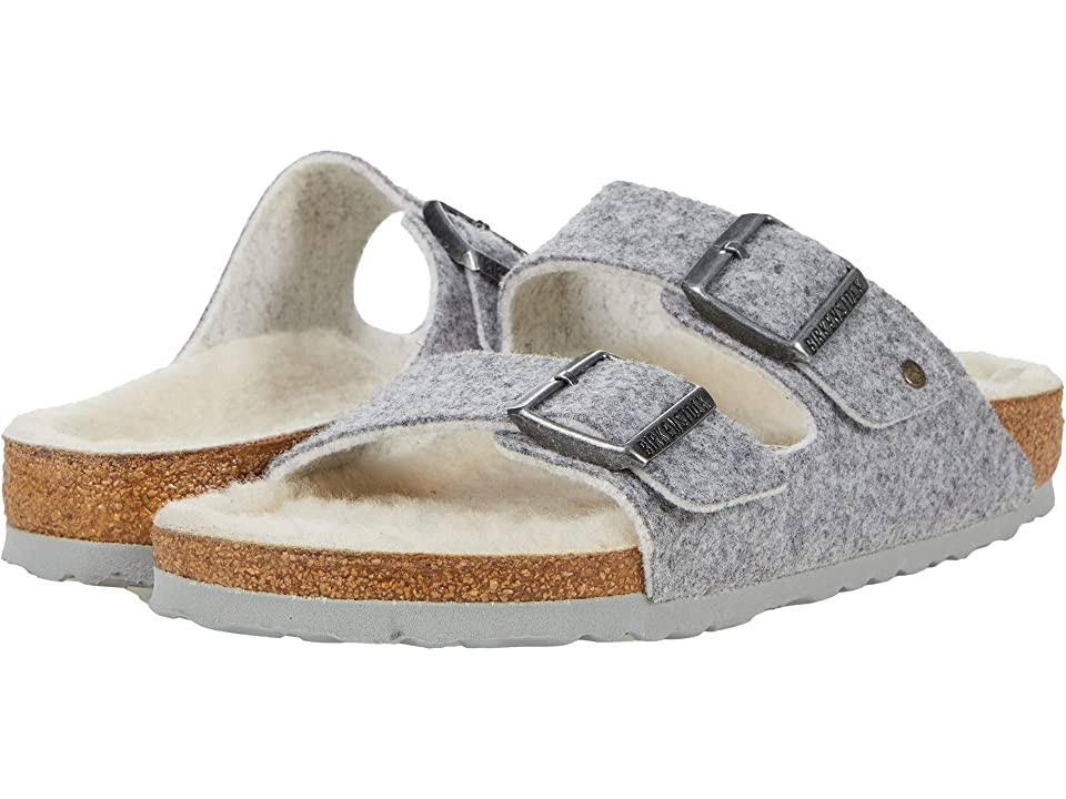 Birkenstock Arizona Wool Sandal Women's, Light Gray, 42