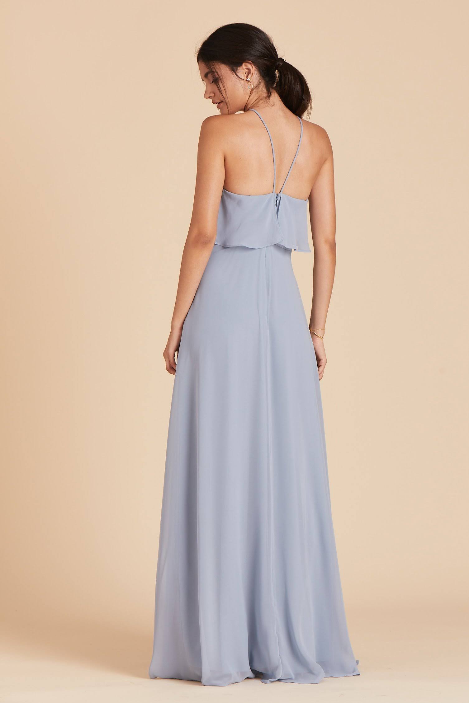 Jules Chiffon Bridesmaid Dress in Dusty Blue Xs / Dusty Blue