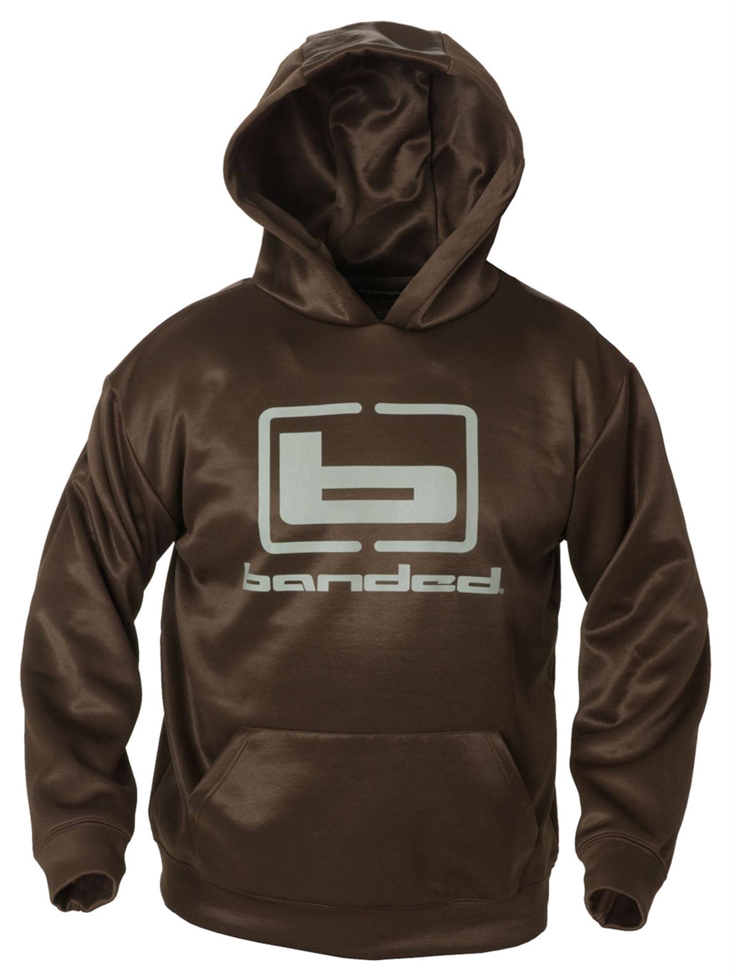 Banded Logo Hoodie, 2XL / Brown