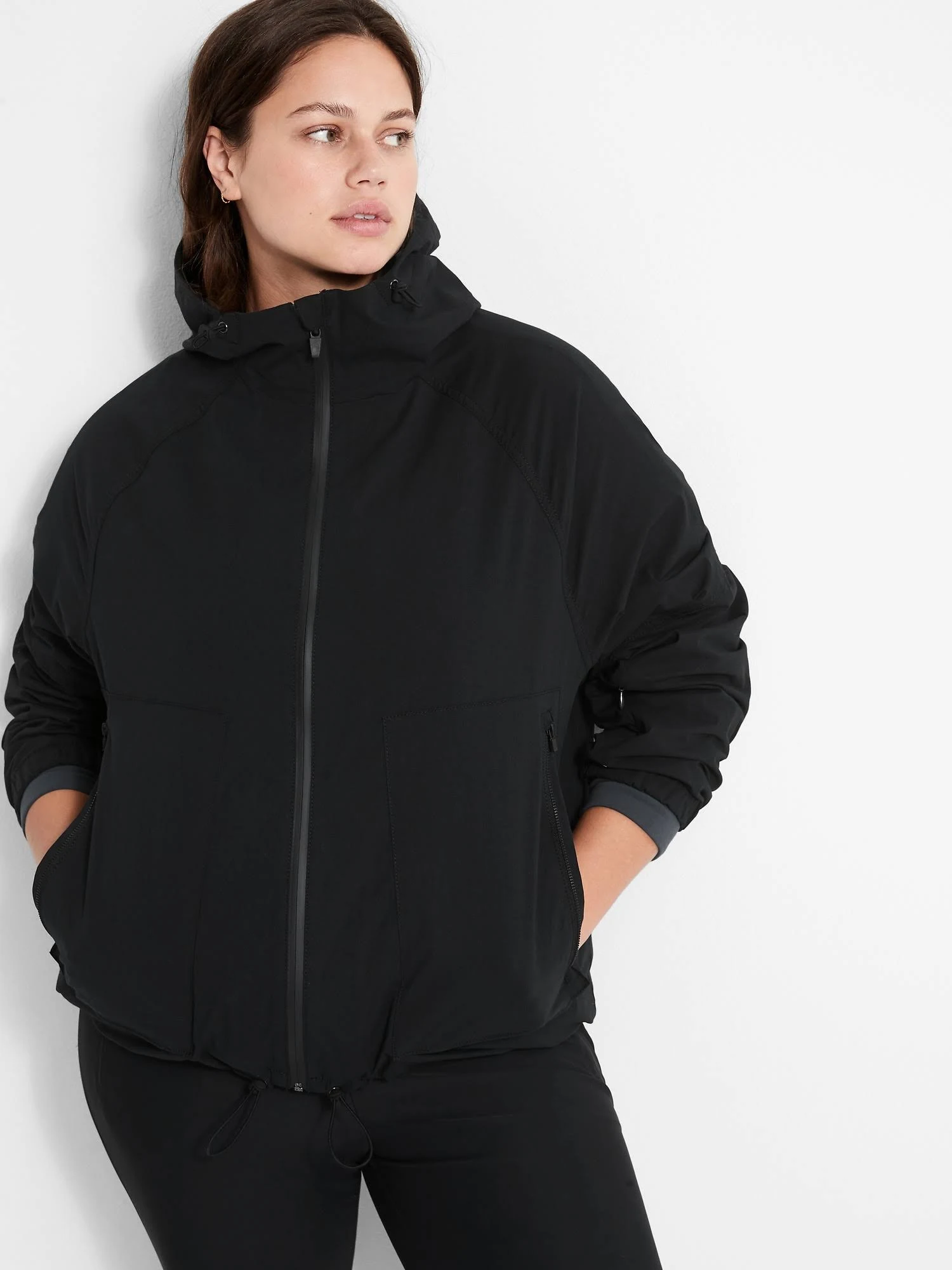 Banana Republic Women's Rain Jacket Black Size XL