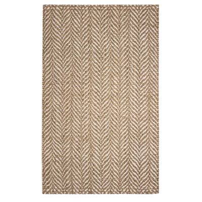 Camaran Chevron Handmade Flatweave Jute Tan Area Rug Birch Lane Rug Size: Rectangle 8' x 10'