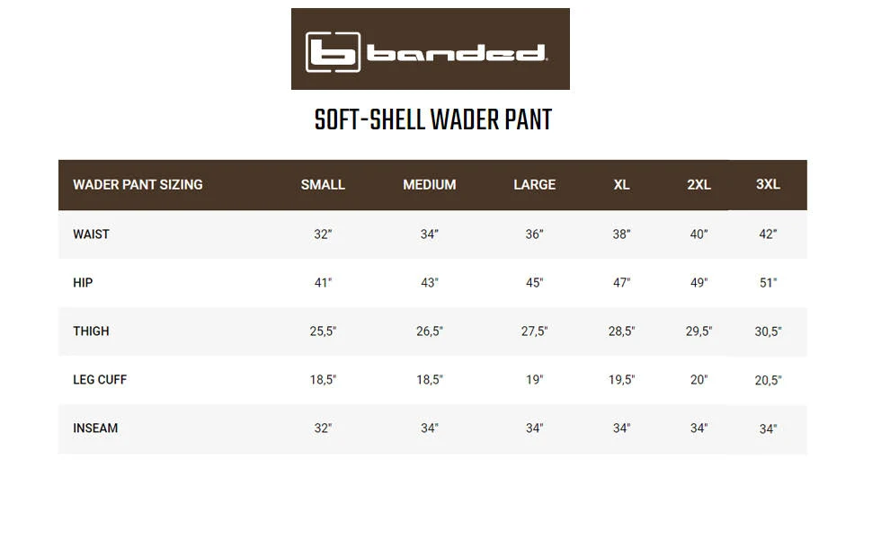 Banded Soft Shell Wader Pant - Men's Spanish Moss 34x32 B1020014-SM-L