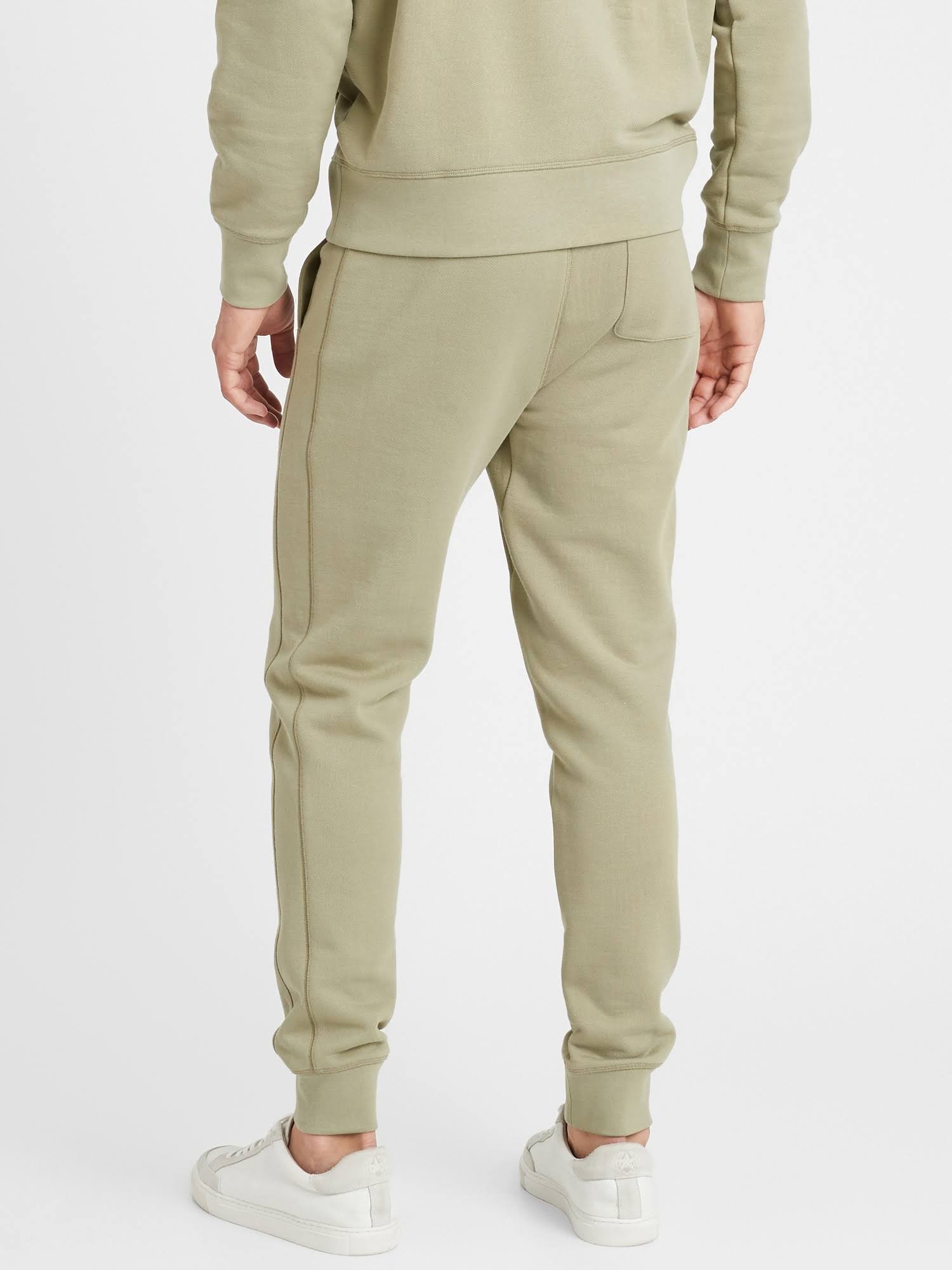 Banana Republic Men's Organic French Terry Jogger Green Cardoon Size S
