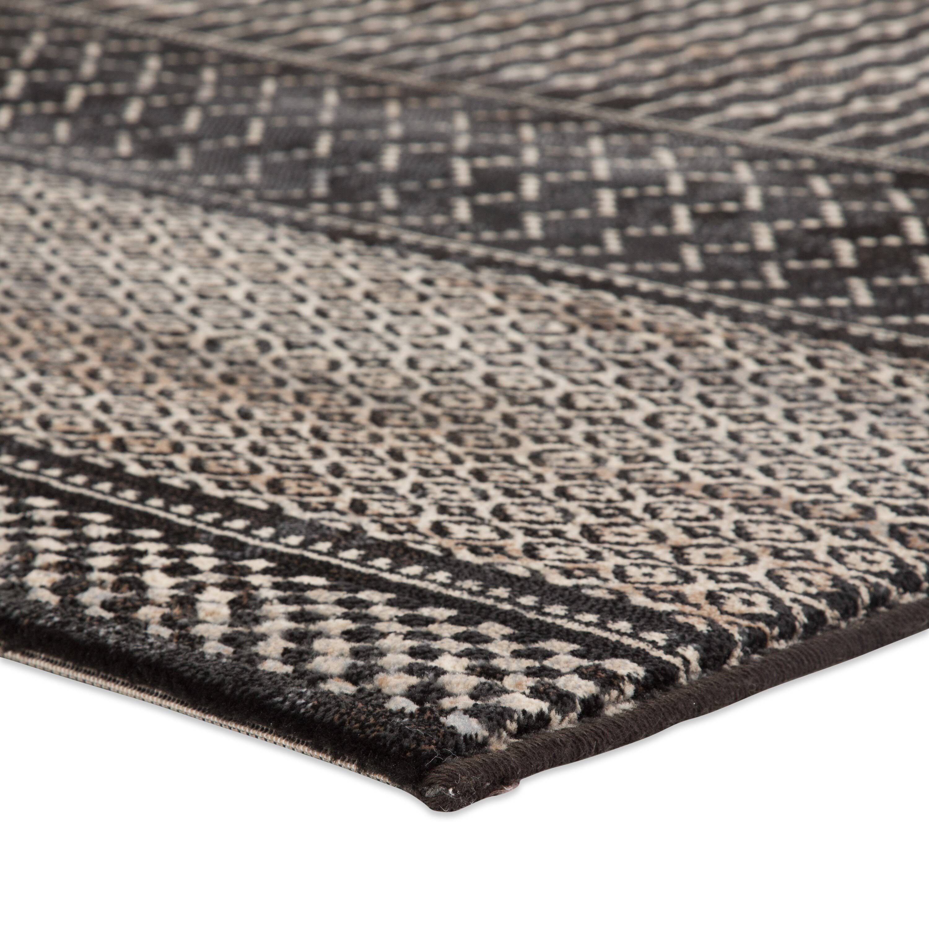 Warren Geometric Area Rug - 7&10x22 x 10&10x22 - White/Grey