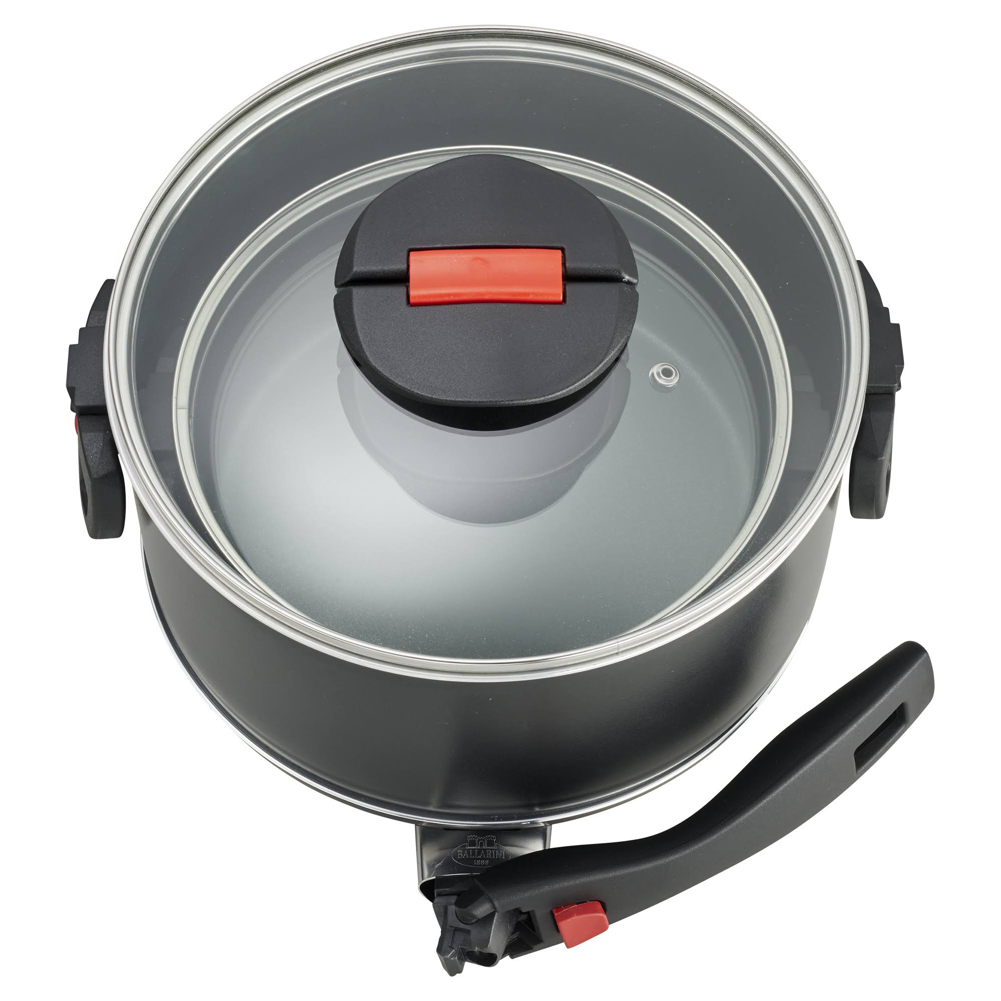 Ballarini 75002-789 Click & Cook Nonstick Cookware Set, 5-pc, Black