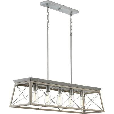 5 - Light Single Linear Pendant Birch Lane Finish: Oak