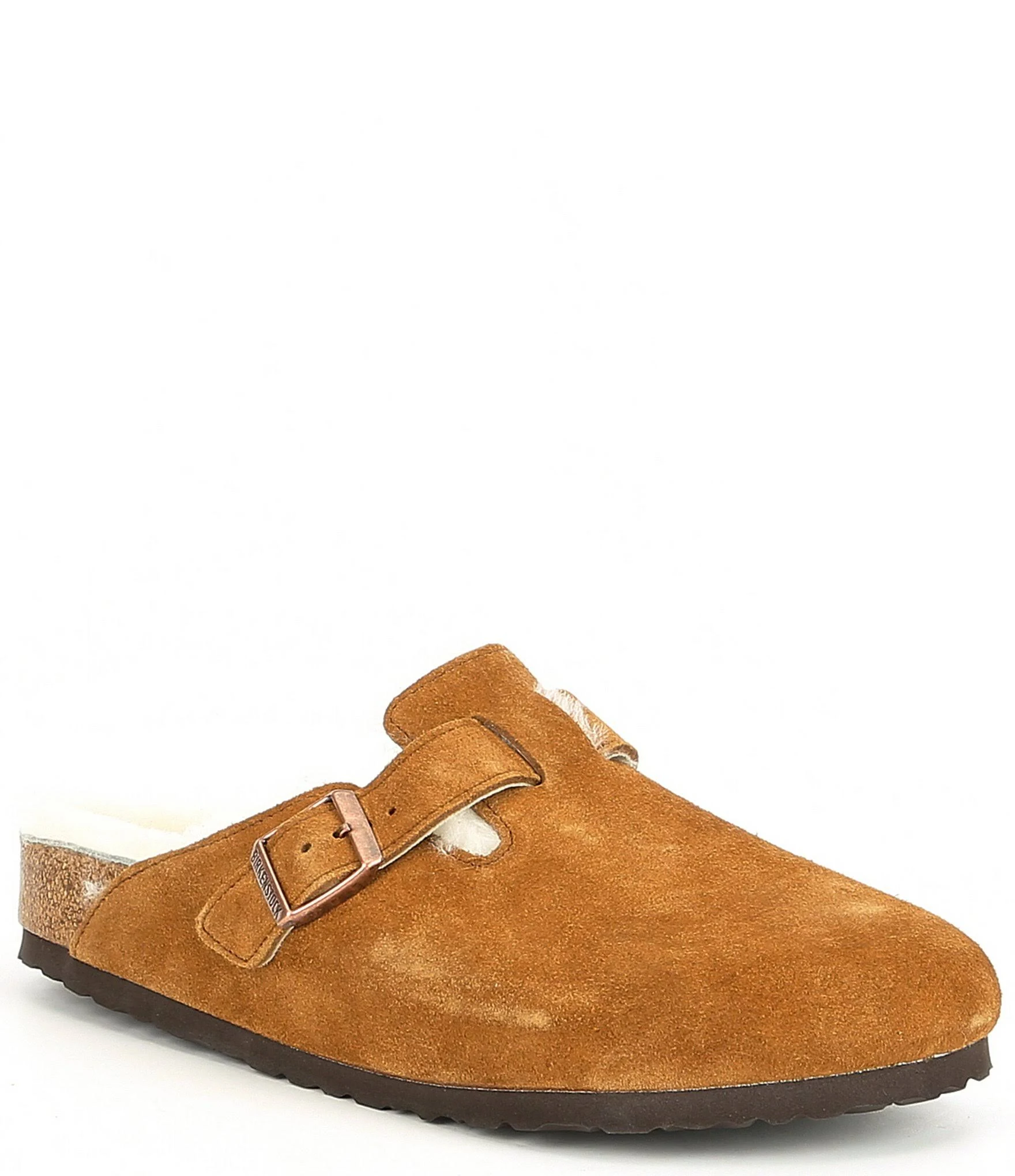 Birkenstock Boston in Mink Shearling