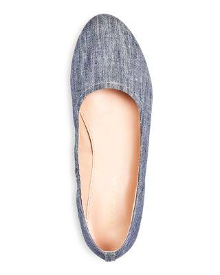 avec Les Filles Womens Myrina Denim Slip on Ballet Flats