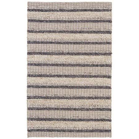 Mcmurry Striped Hand Hooked Wool Gray Area Rug Williston Forge Rug Size: Rectangle 3&6x22 x 5&6x22