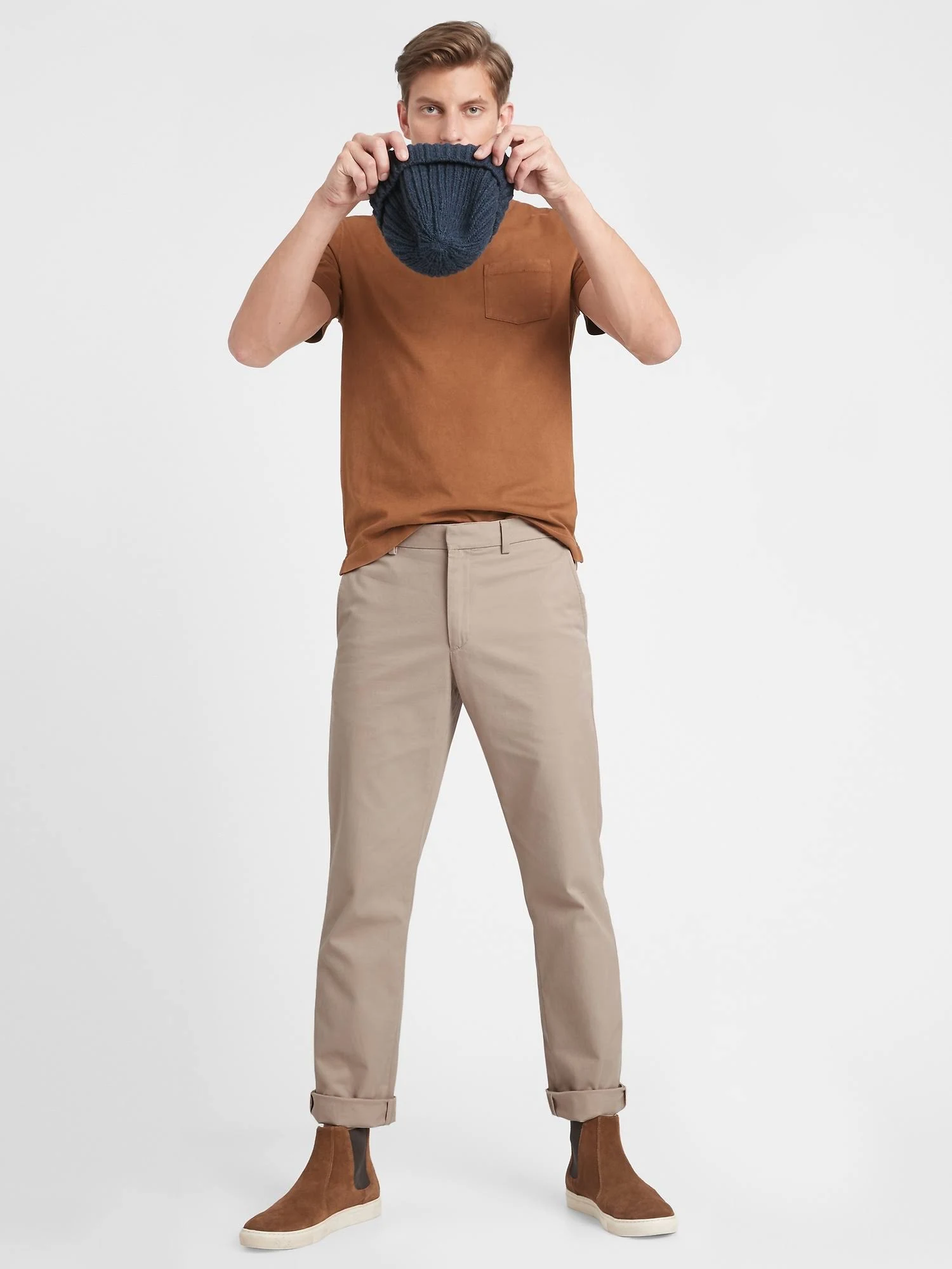 Banana Republic Men's Aiden Slim Chino Pant Khaki Size 44W 34L