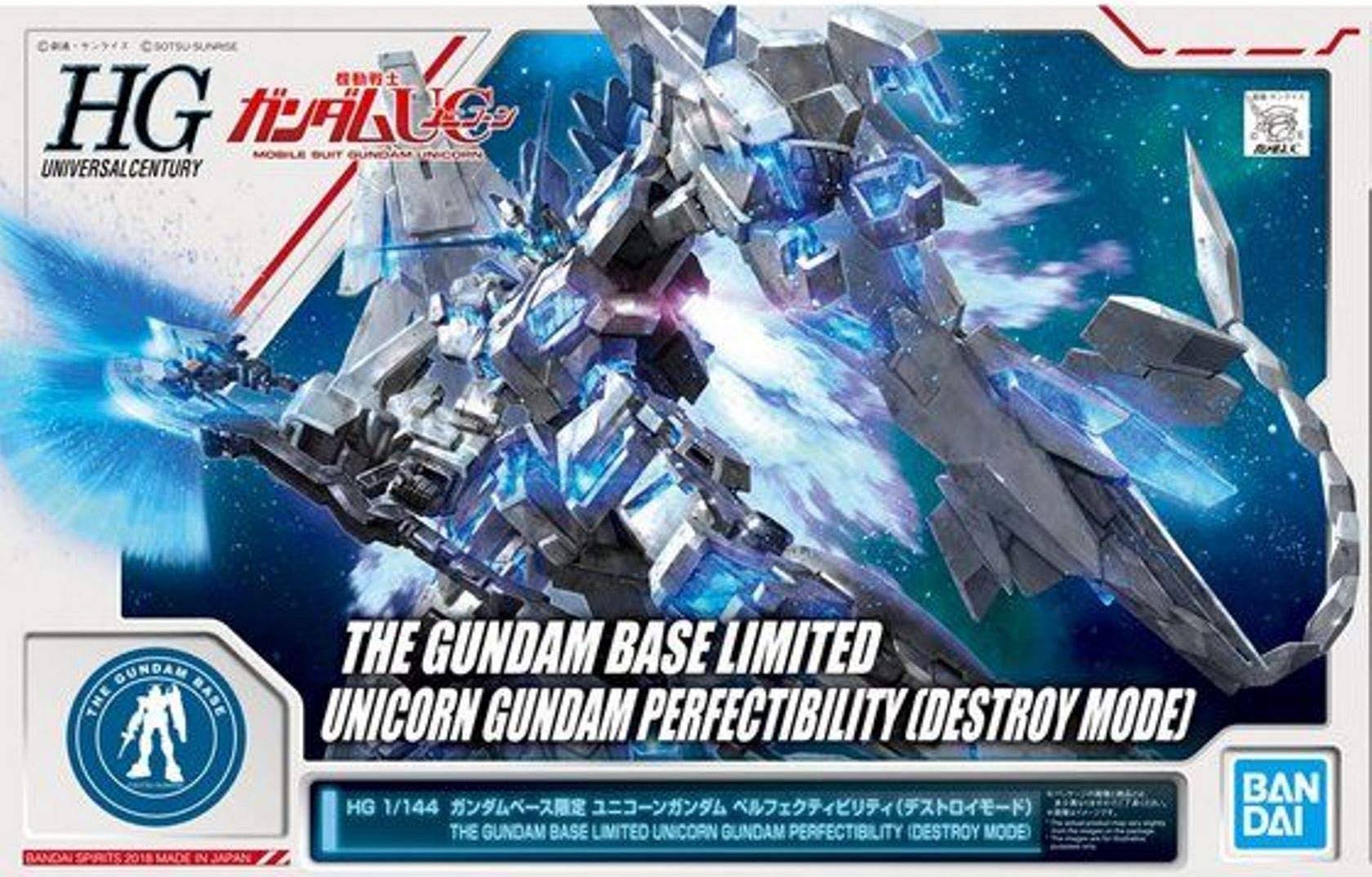 Bandai HG 1/144 The Gundam Base Limited Unicorn Gundam Perfectibility [Destroy Mode]
