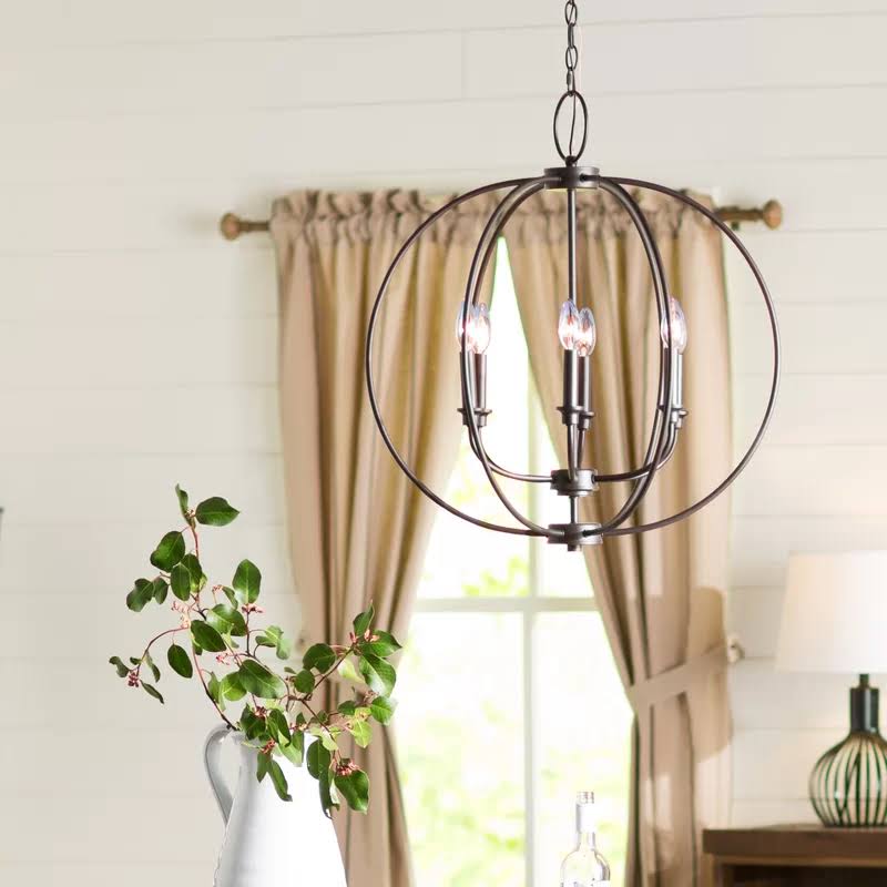 Naomie 6 - Light Candle Style Globe Chandelier Finish: Brushed Nickel
