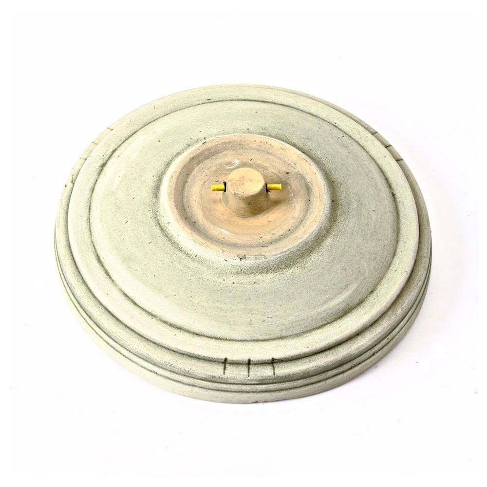 Birds Choice Burley Flowering Daisy Clay Bird Bath, Medium, Green