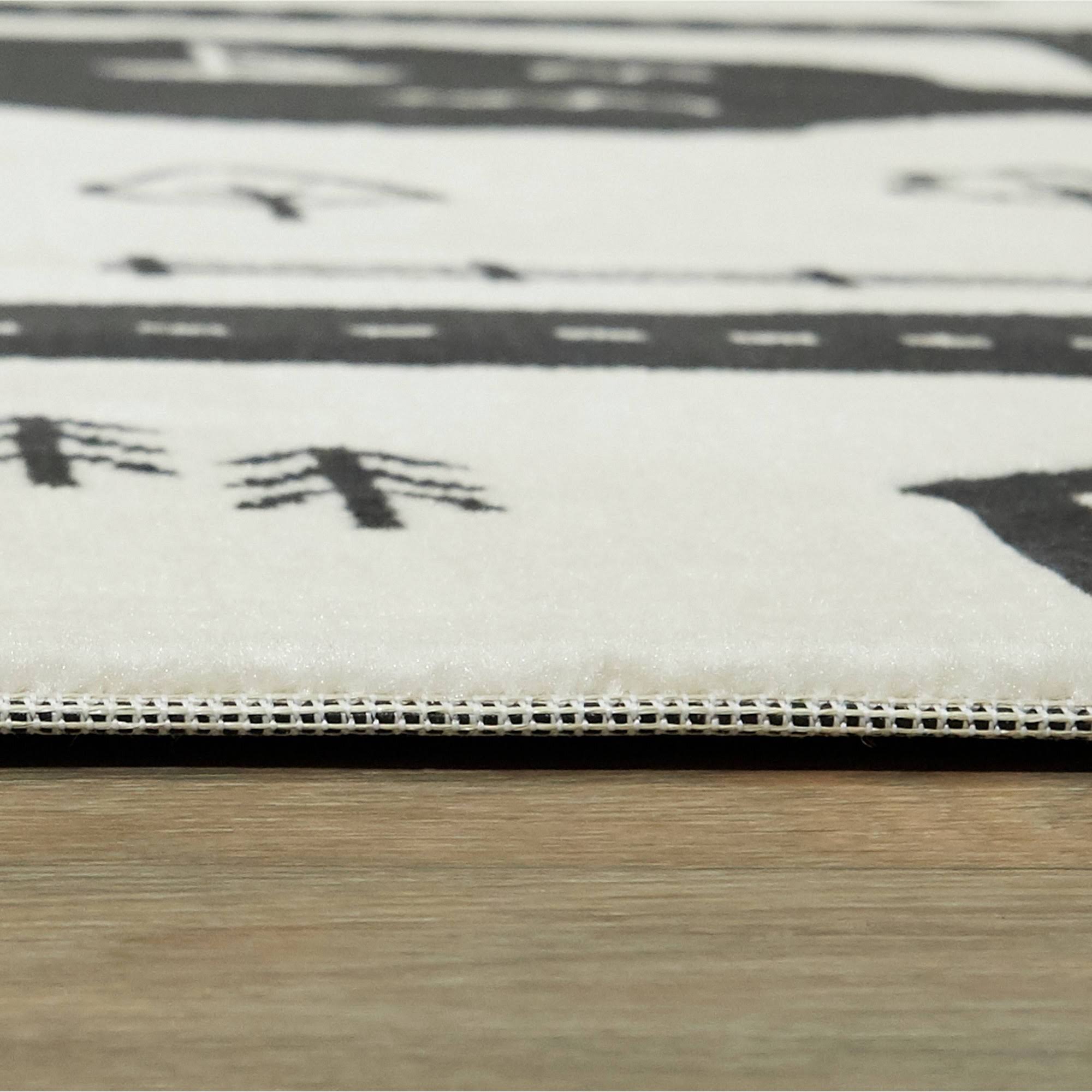 BALTA Urban Adventure Road Ivory/Black 4 ft. x 6 ft. Area Rug