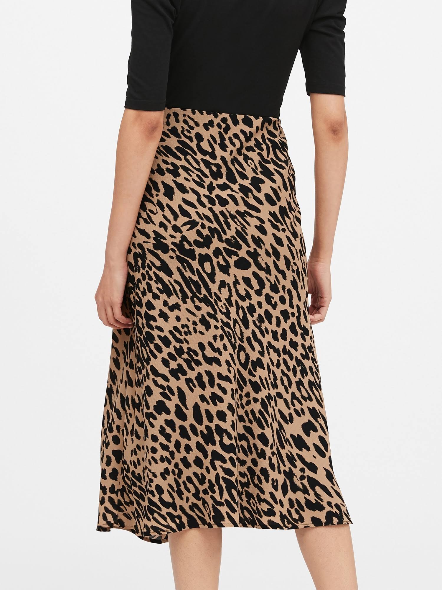 Banana Republic Women's Print Slip Skirt Leopard Print Size XL