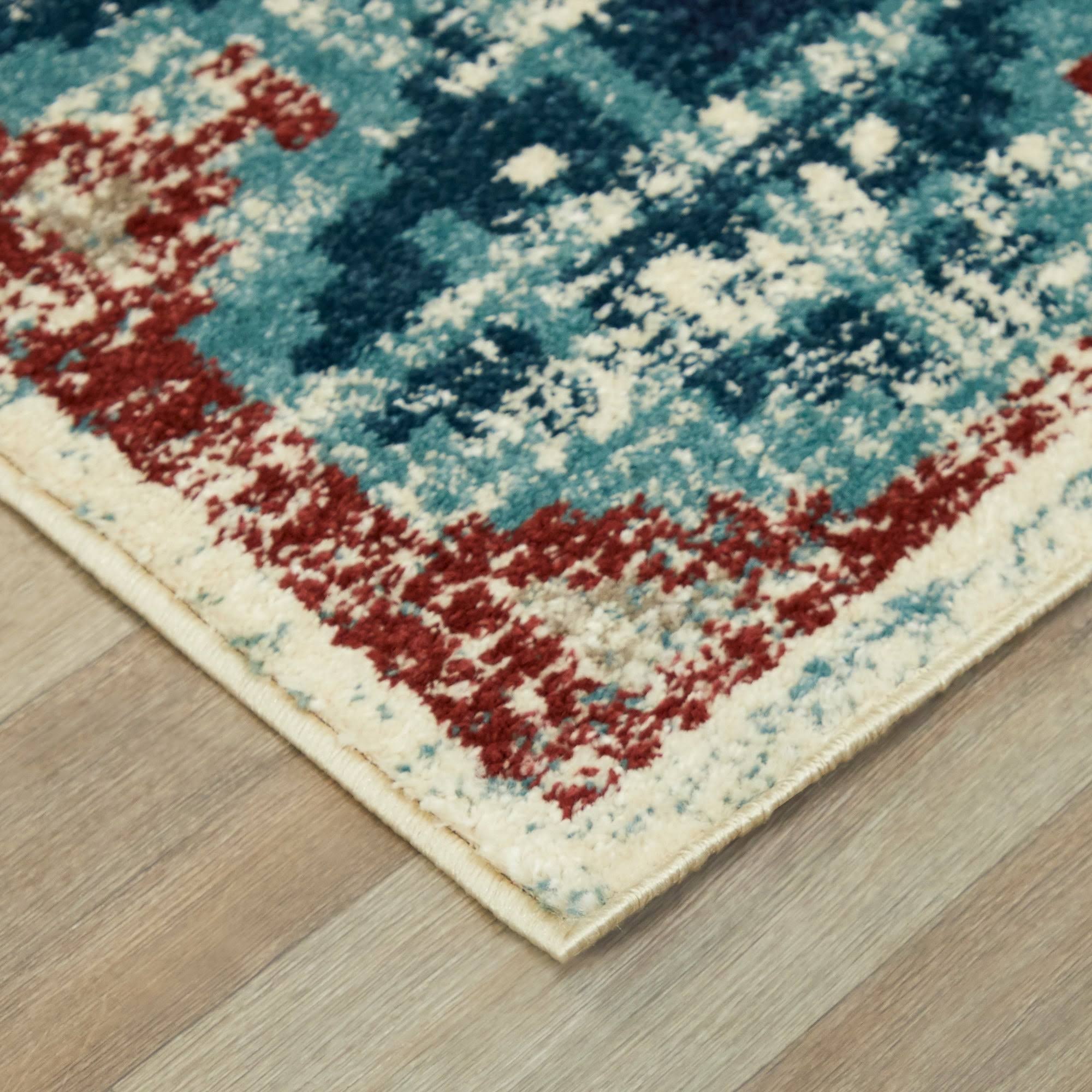 BALTA Herrera White 5 ft. x 7 ft. Distressed Medallion Area Rug