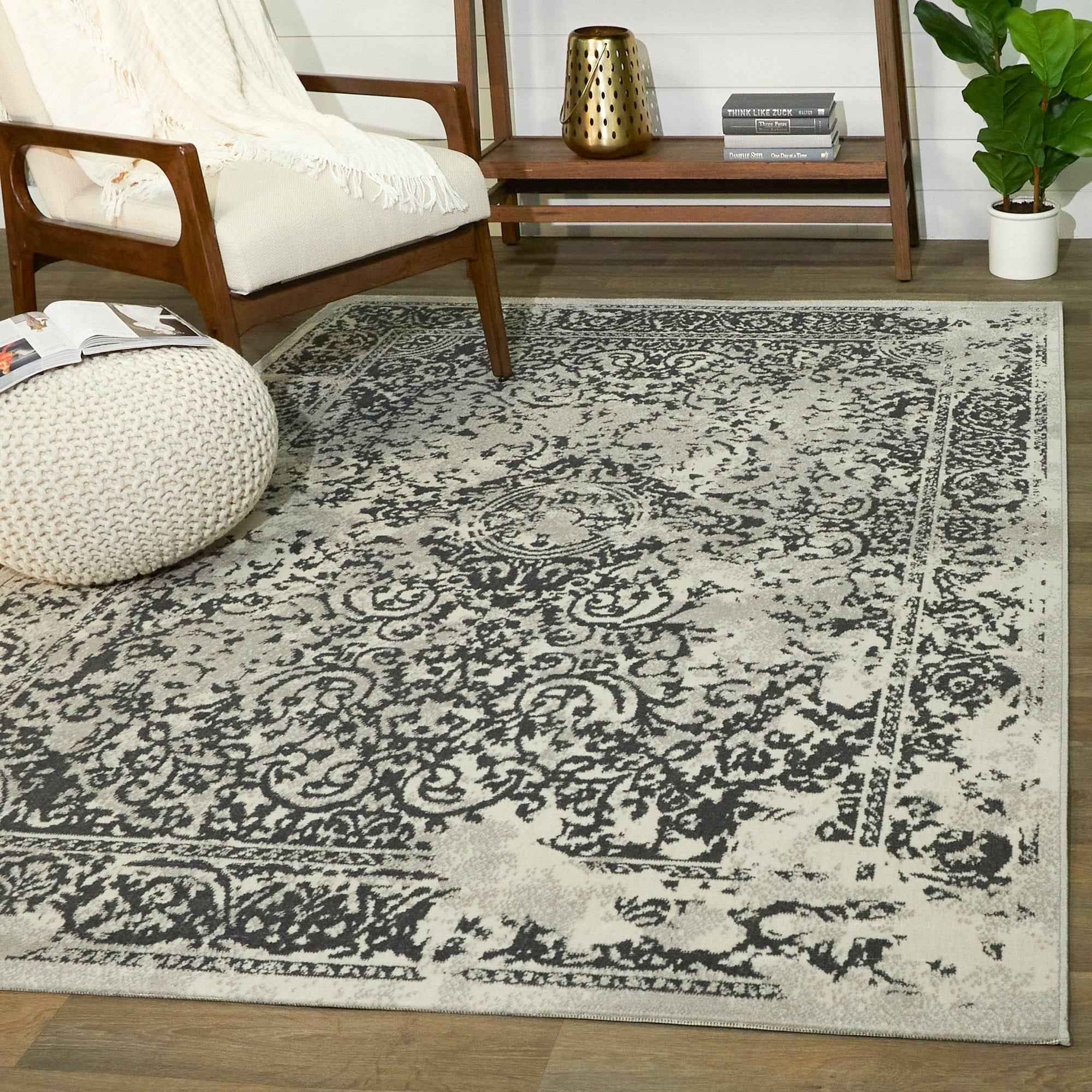 BALTA Inaya Blue 5 ft. x 7 ft. Indoor/Outdoor Area Rug