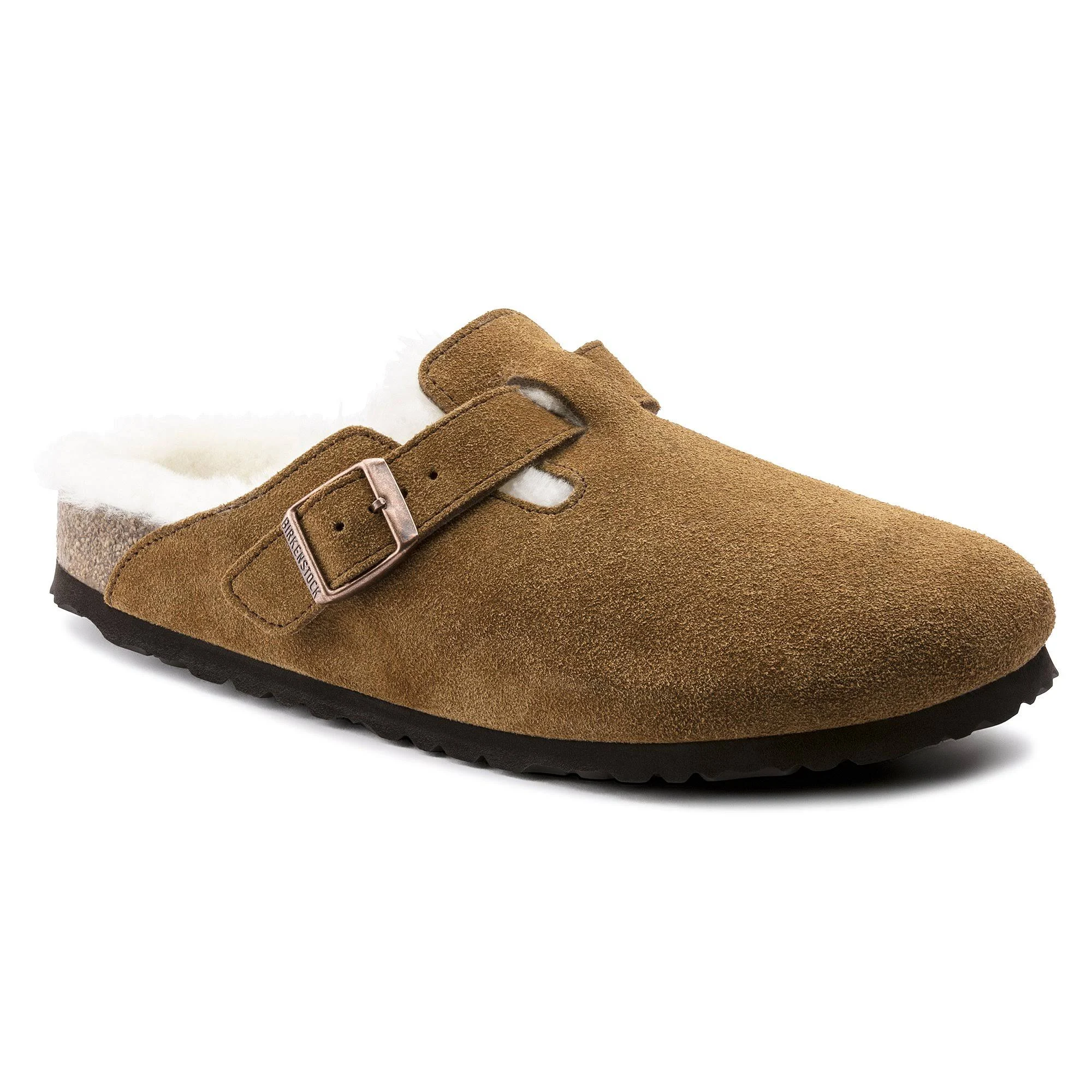 Birkenstock Boston in Mink Shearling