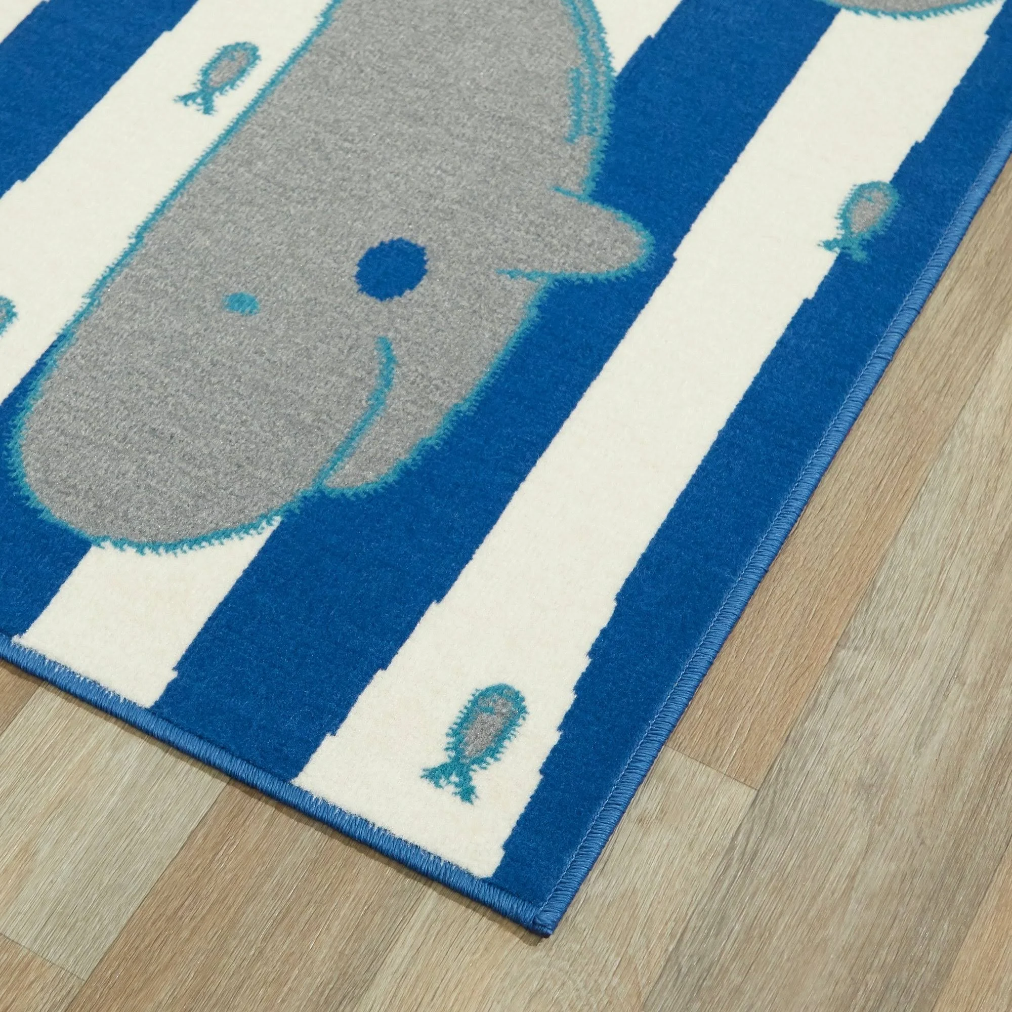 Balta Wonderful Whale Blue 5 ft. x 7 ft. Area Rug