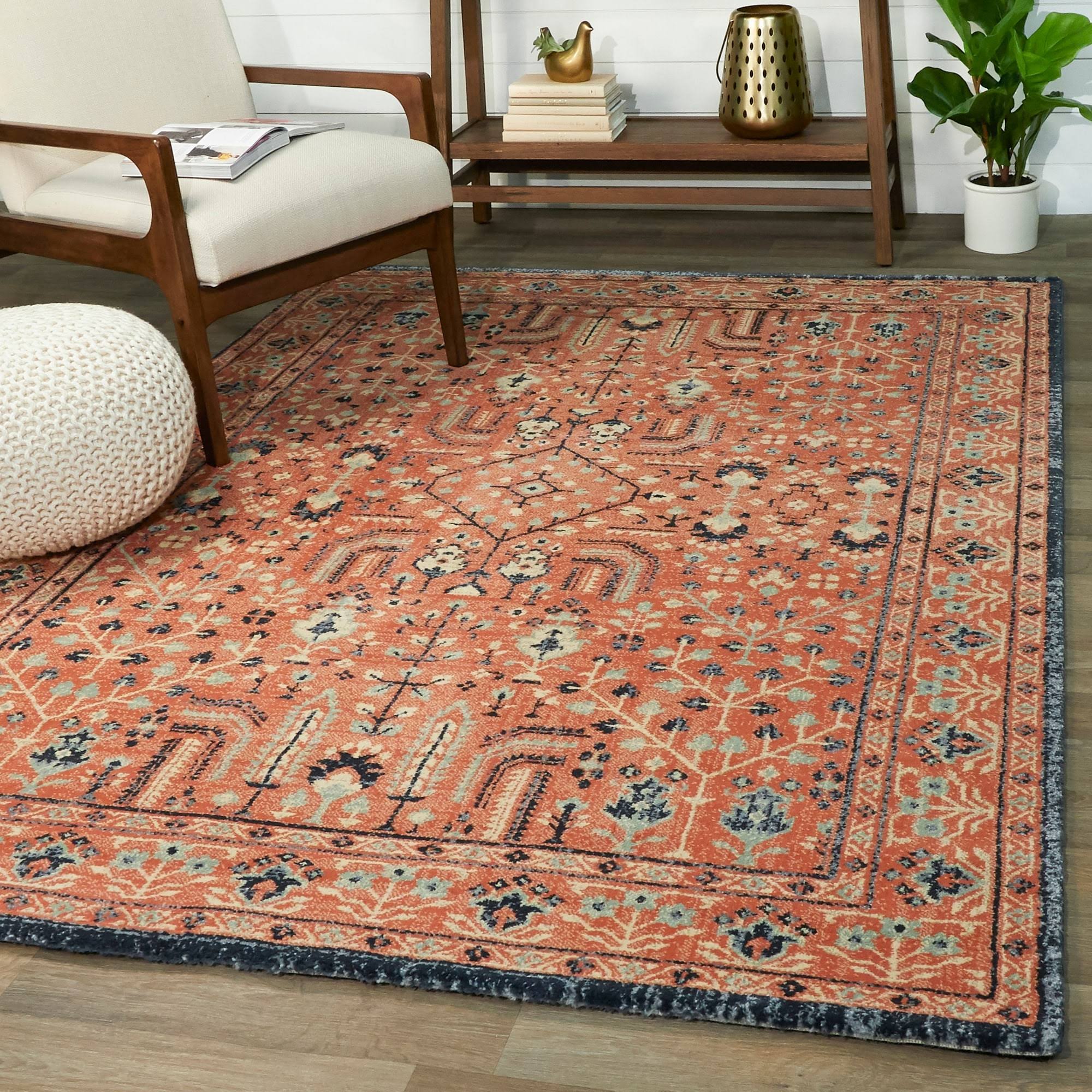 Balta Vintage Farmhouse Persian Oriental Area Rug (5&3x22 x 7& - Blue)