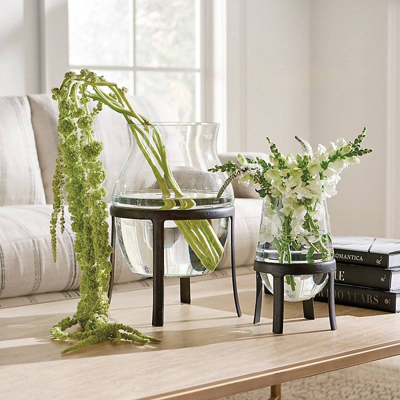 Trudy Glass Vase on Stand - Ballard Designs