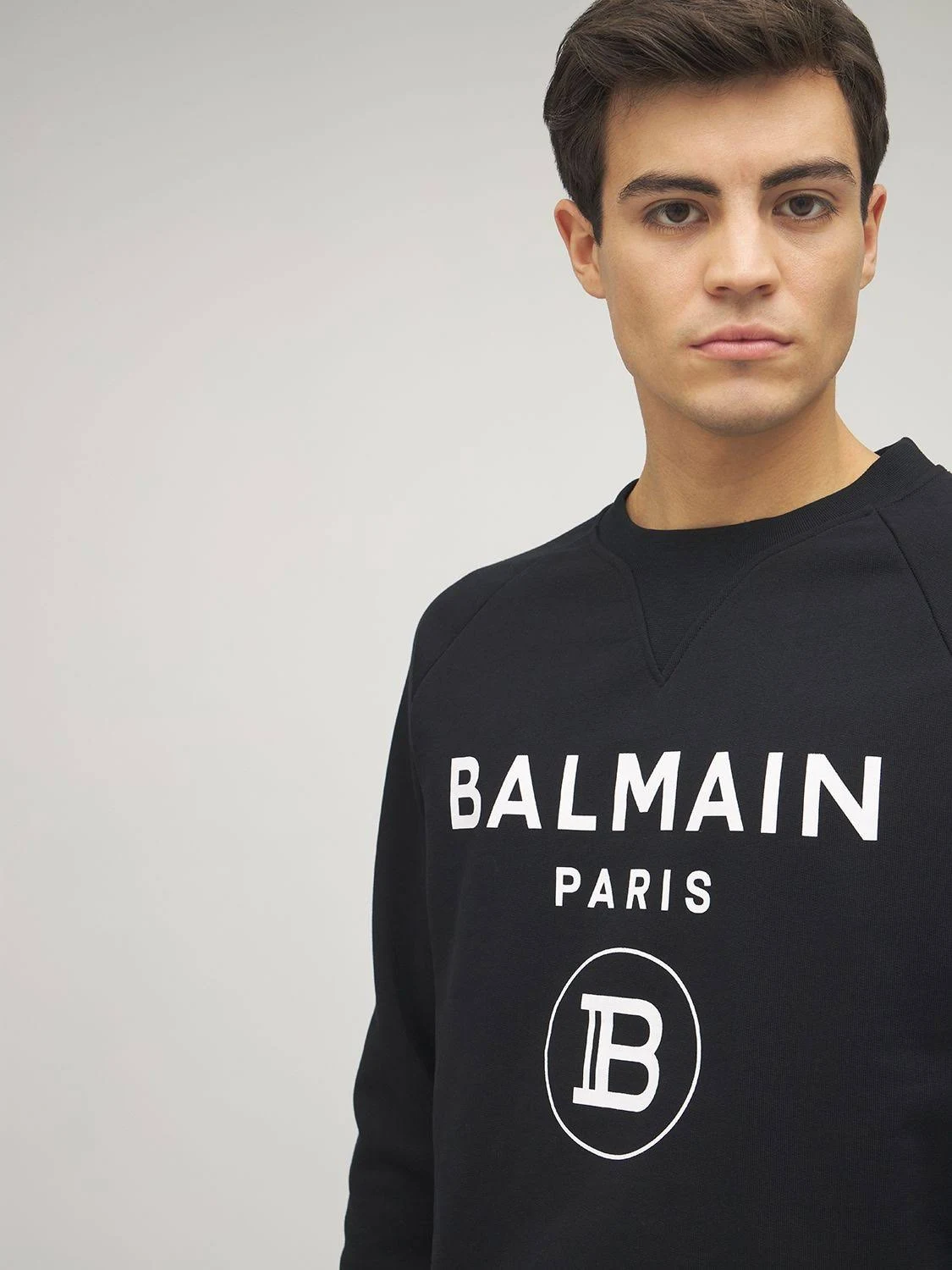 Balmain Logo Print Sweatshirt - Black - Sweatshirts