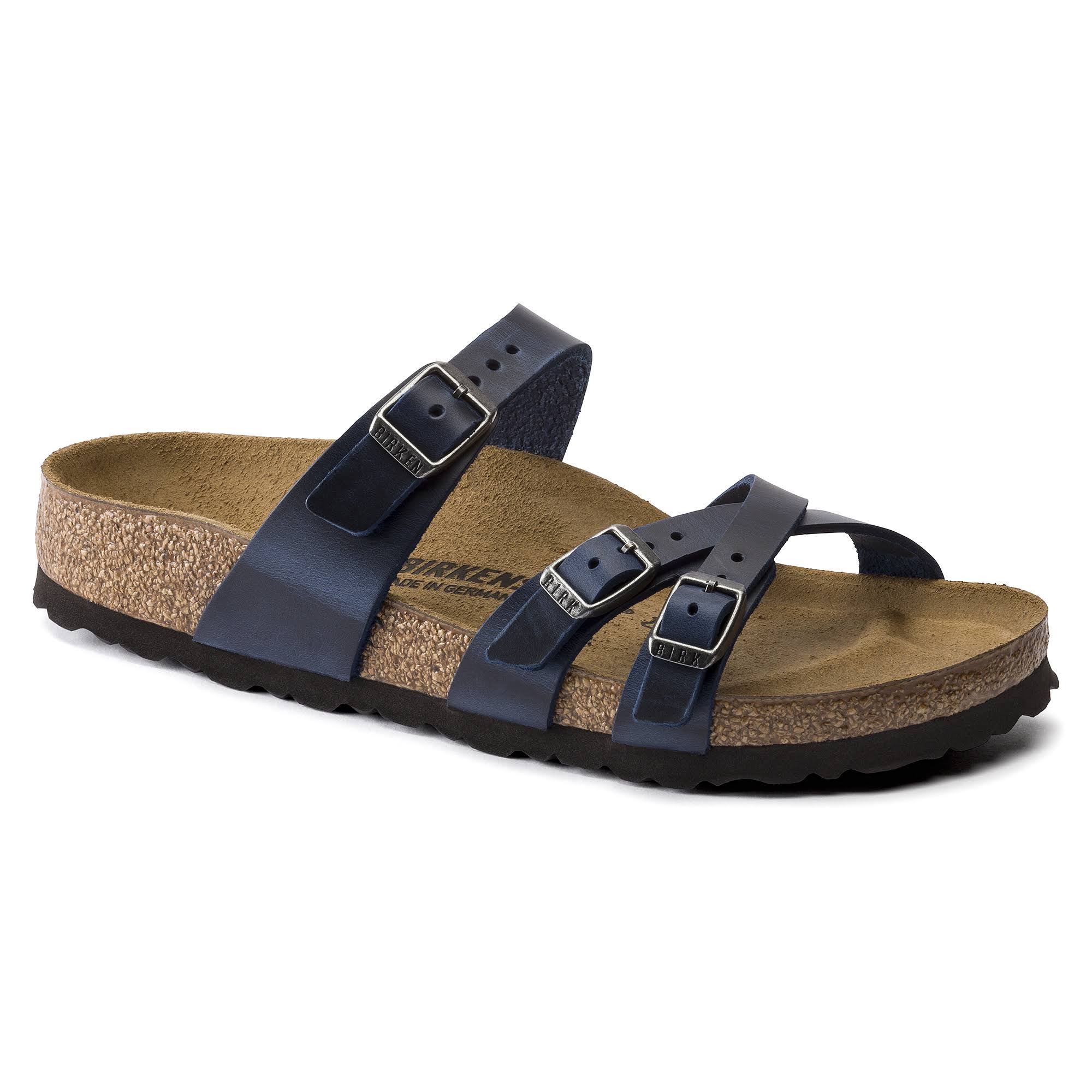 Birkenstock Women's Franca Sandal - 38 - Blue Oiled Leather