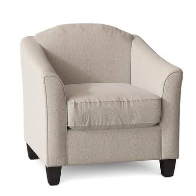 Birch Lane Birkett Armchair Body Fabric: Nobletex Platinum, Leg Color: Black Walnut