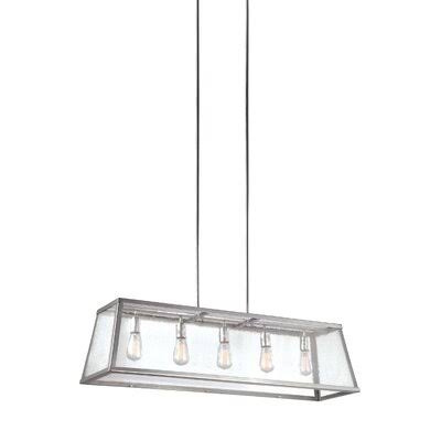 17 Stories Marlowe 5-Light Kitchen Island Pendant - Finish: Polished Nickel