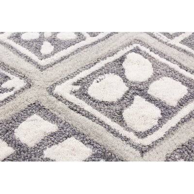 Ismael Geometric Hand Tufted Wool Gray/White Area Rug Birch Lane Rug Size: Runner 2&6x22 x 8&
