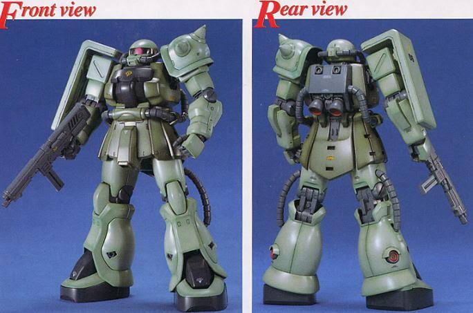 Gundam MS-06F-2 Zaku II F2 Zeon mg 1/100 Scale