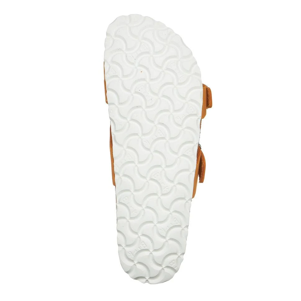 Birkenstock Yao Balance Nubuck Leather Apricot Two-Strap Sandals