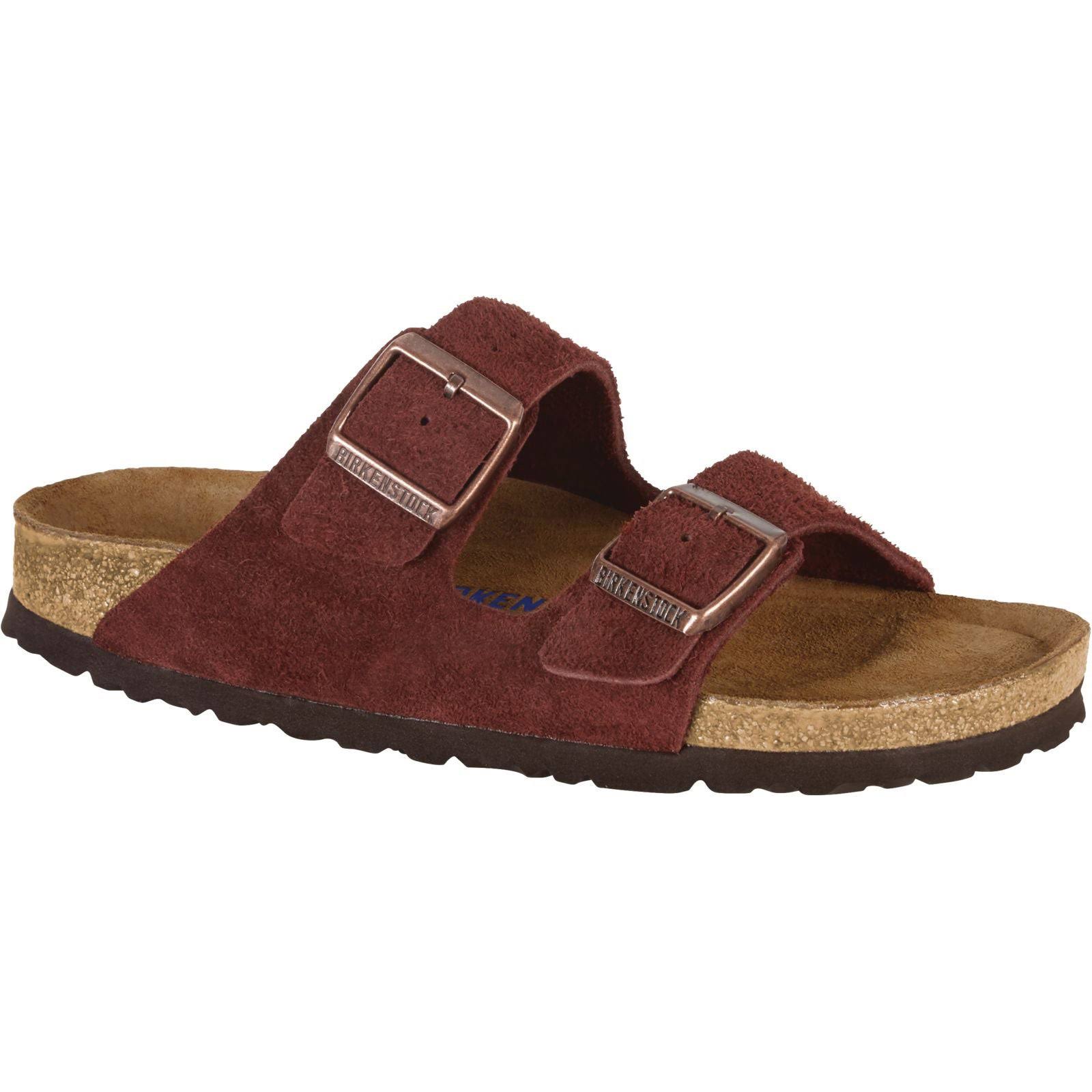 Birkenstock Arizona Soft Footbed - Port Suede (Narrow Width)