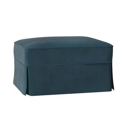 Wayfair Custom Upholstery Barrand Ottoman Body Fabric: Tina Gulfstream