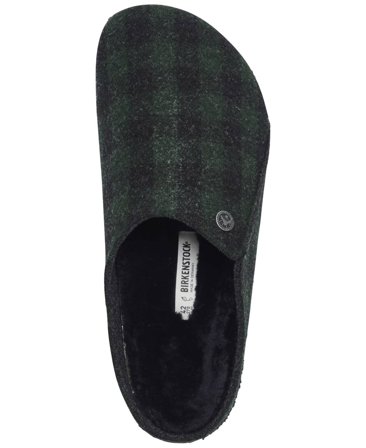 Birkenstock Men's Zermatt Shearling Slipper - 43 - Plaid Green / Black