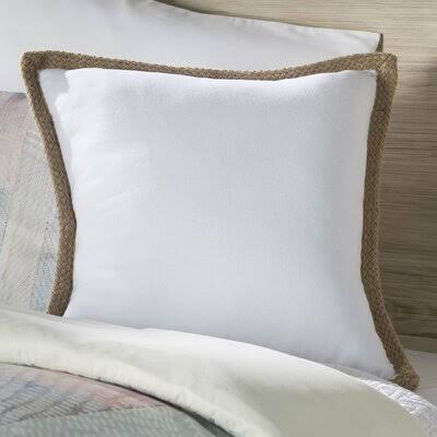 Birch Lane Heritage Lake Geneva 100% Cotton Throw Pillow Color: White