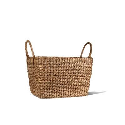 Giustino Woven Storage Rattan Basket Size: 14x22 H x 9.5x22 W x 9x22 D