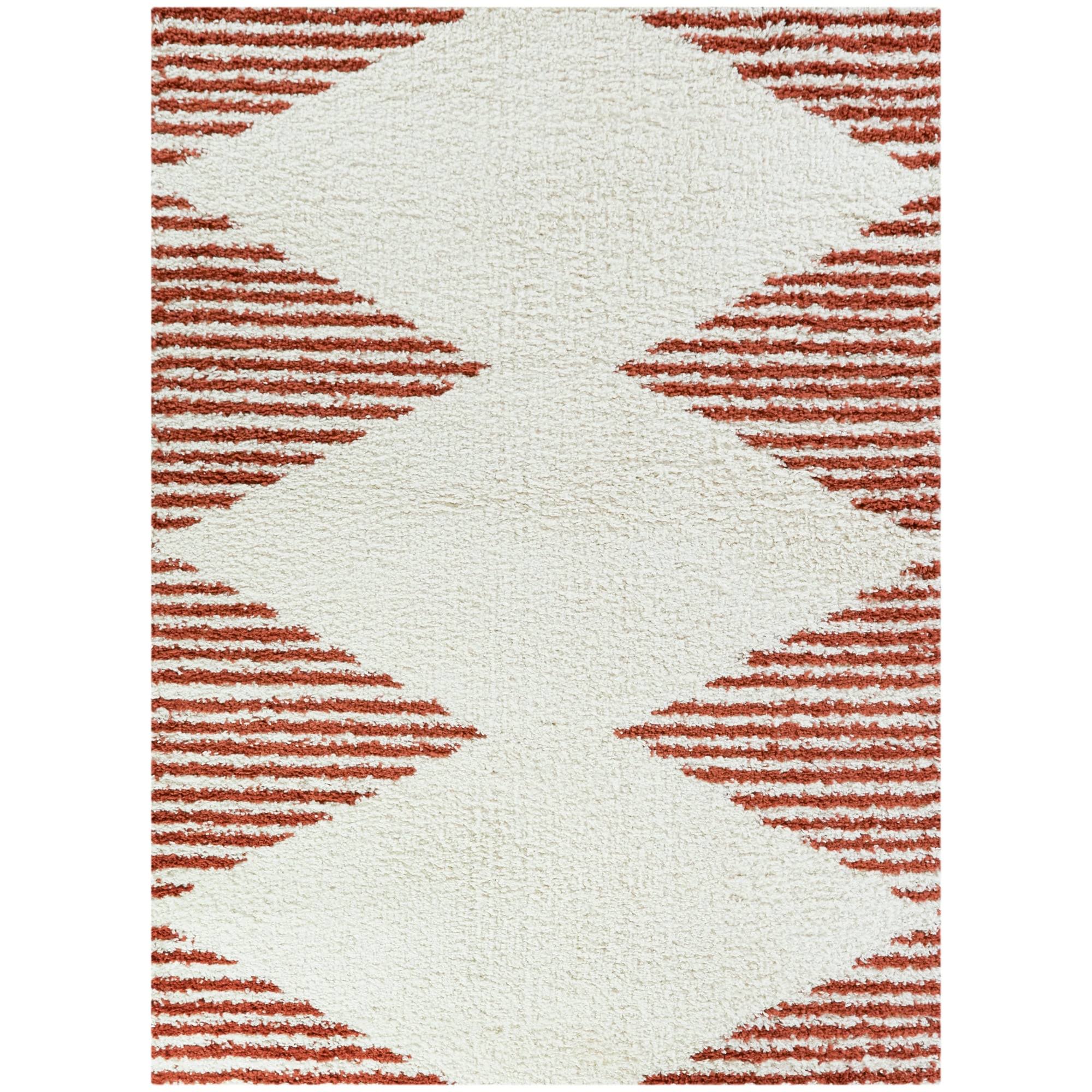 BALTA Hughes Grey 5 ft. x 7 ft. Striped Shag Area Rug