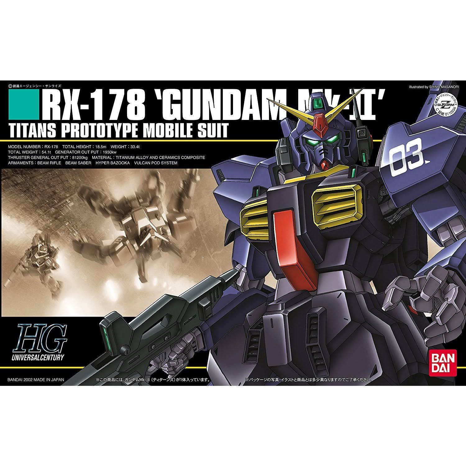 Bandai Hobby HGUC RX-178 Gundam MK-II Titans HG 1/144 Model Kit