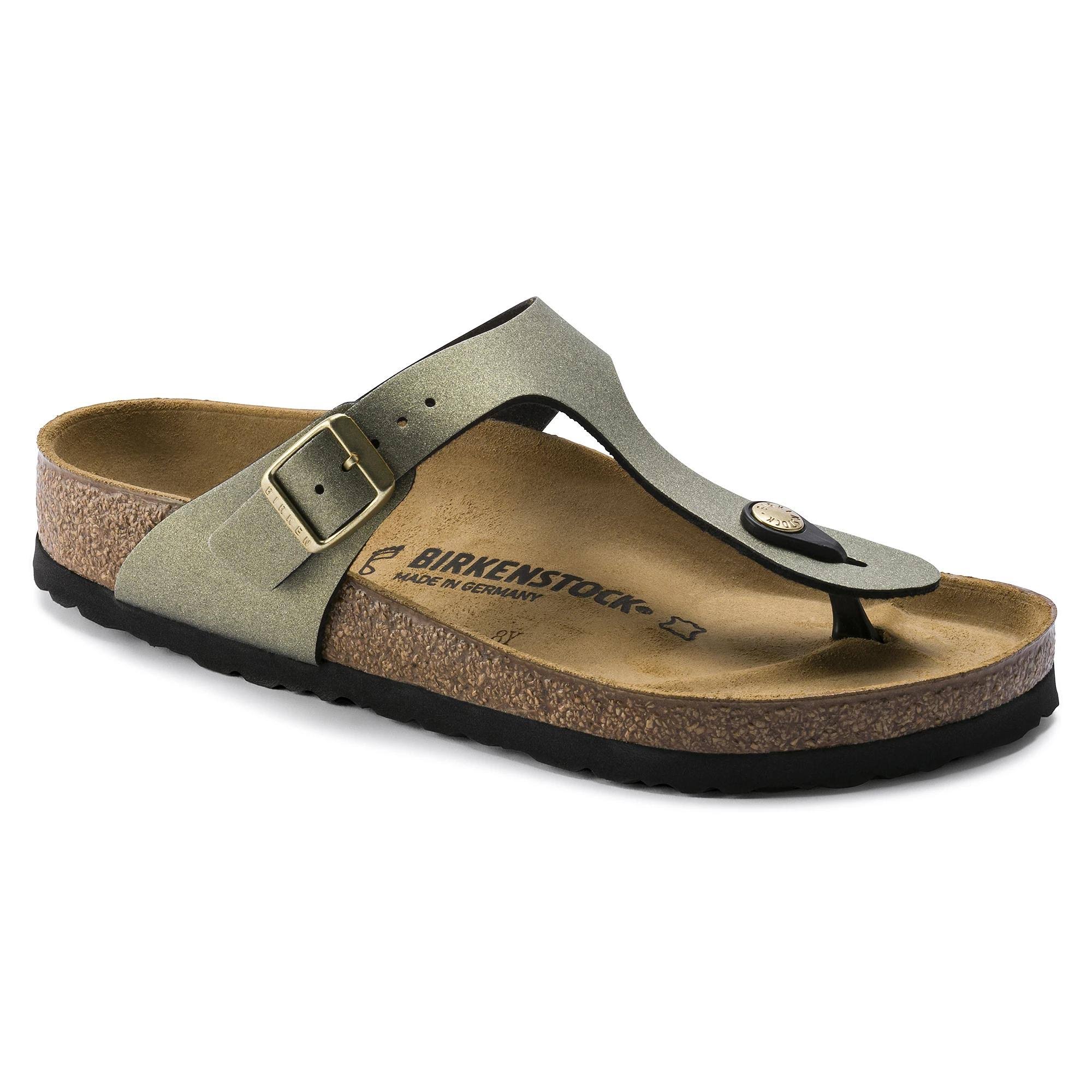 Birkenstock Women's Gizeh Thong Sandal Icy Metallic Stone Gold BF 36 R