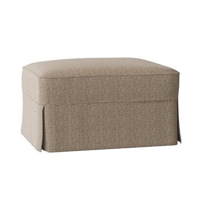 Wayfair Custom Upholstery Barrand Ottoman Body Fabric: Zula Linen