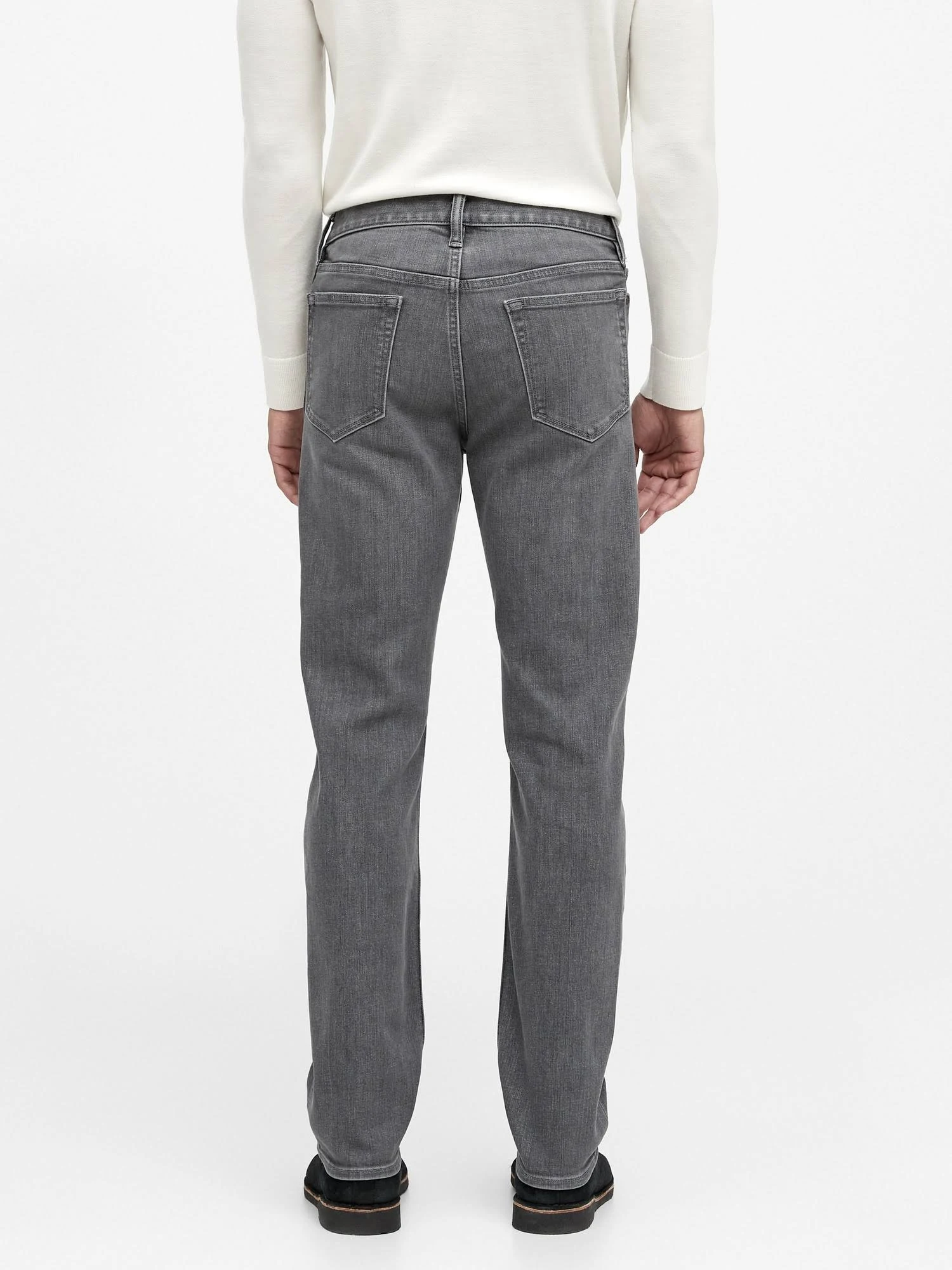 Banana Republic Men's Slim Rapid Movement Denim Jean with Coolmax Technology Slate Gray Wash Size 28W 32L