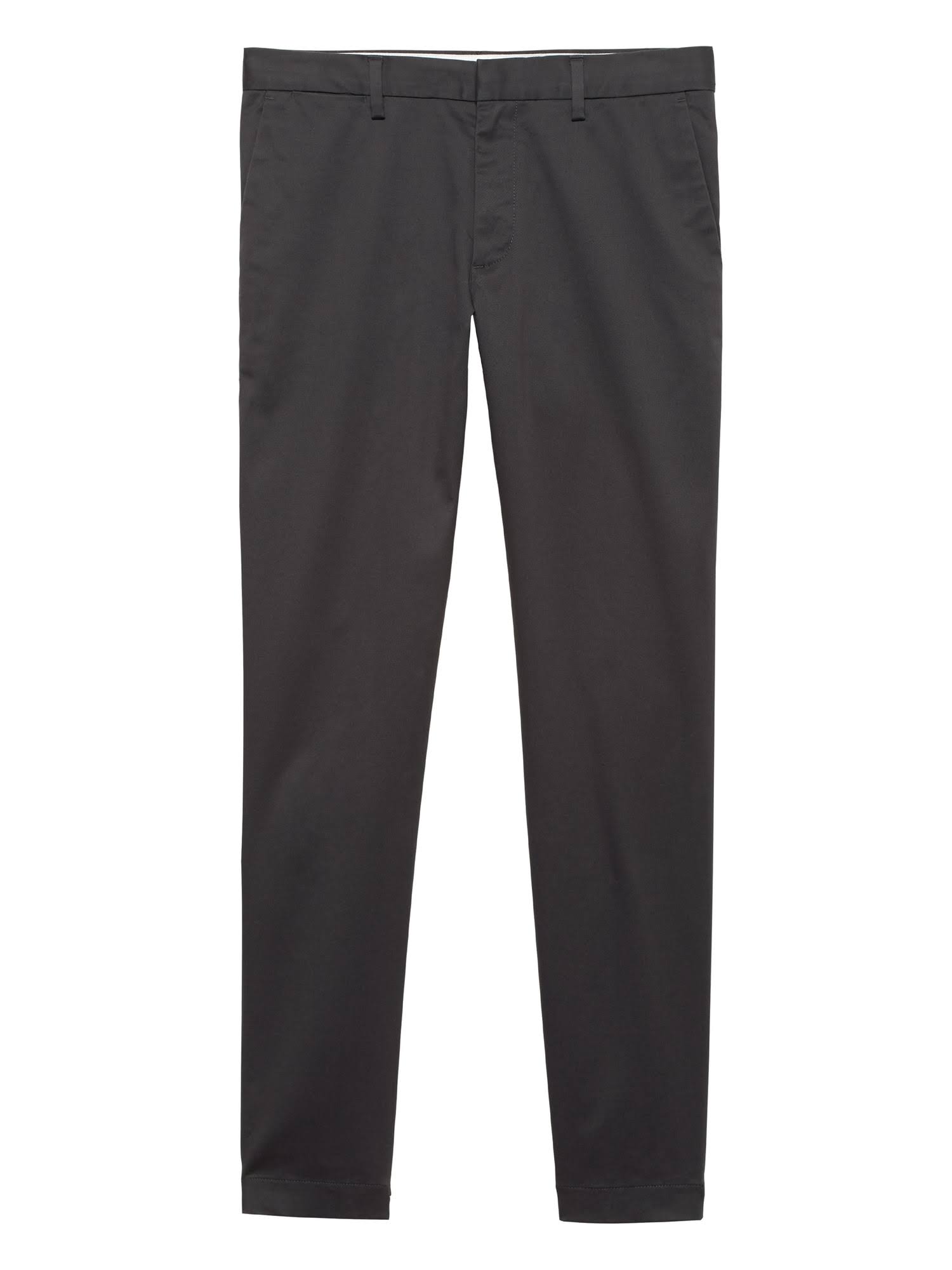 Banana Republic Men's Mason Athletic Tapered Rapid Movement Chino Pant Charcoal Gray Size 44W 32L