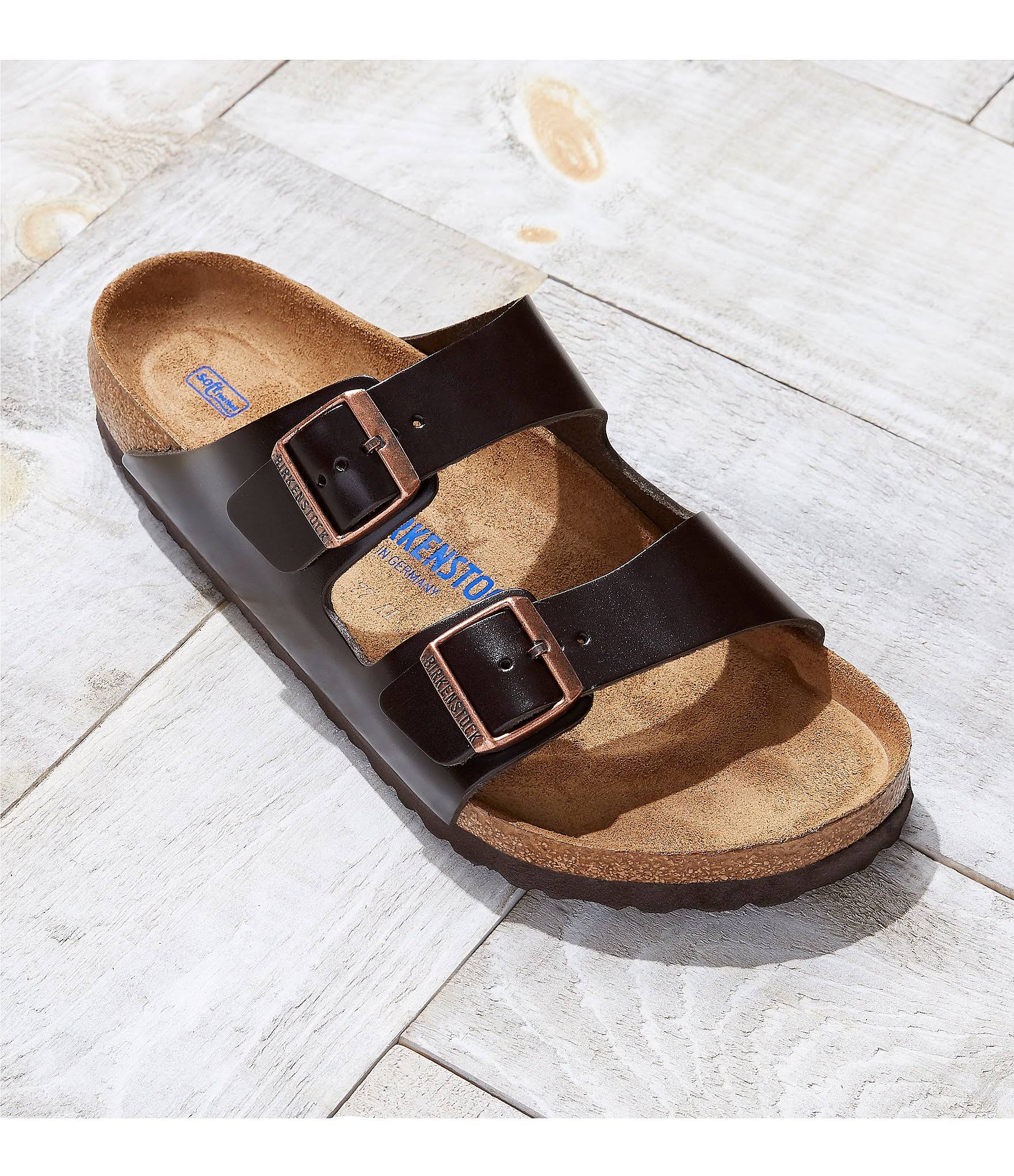 Birkenstock Arizona Soft Footbed Sandal - 42 - Brown Amalfi Leather