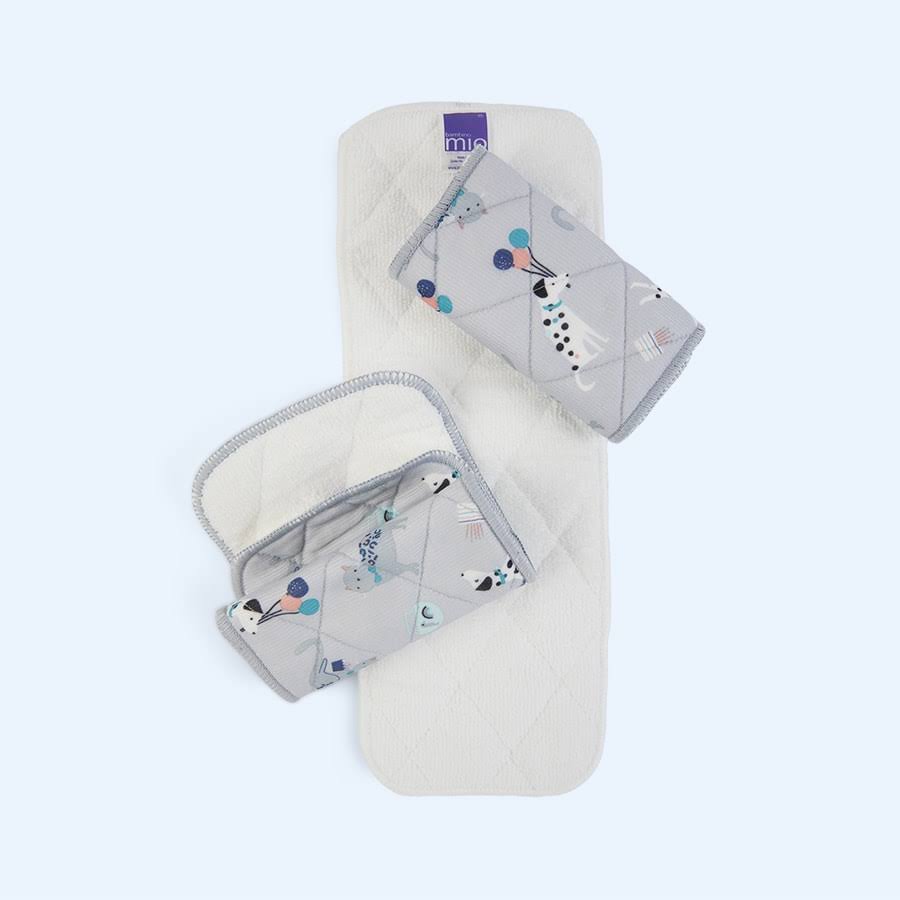 Bambino Mio, Mioboost Flat Nappy Insert, 3 Pack, Pet Party MB3 Pet