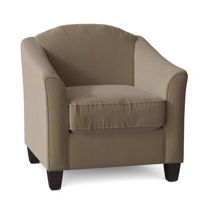 Birkett Armchair Body Fabric: Baet Sand, Leg Color: Gray