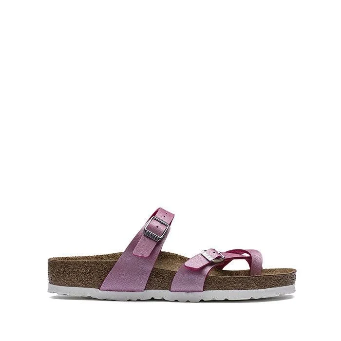 Birkenstock Mayari Birko-Flor Icy Metallic Fuchsia Tulip Thong Sandals